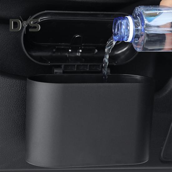 Waterproof Car Trash Bin with Lid Mini Hanging Dustbin Garbage Organizer Pressing Trash Can Garbage Container Bin Vehicle Home Office Accessories