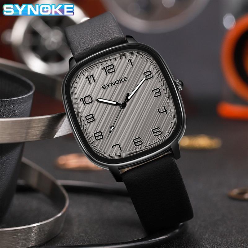 Новые мужские кварцевые часы лучшего бренда, спортивные, в стиле ретро, модные, с простым дизайном, с ремешком, кварцевые, студенческие, тренд