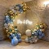 150Pcs Blue Balloons Arch Kit Metallic Blue Balloon Garland Birthday Party Decorations Baby Shower Baptism Wedding Blue Theme Party Decor