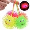 Stress Children Adult Vent Ball LED Light Up Toy Glowing Hair Flash Ball Elastic Glow Hair Ball
