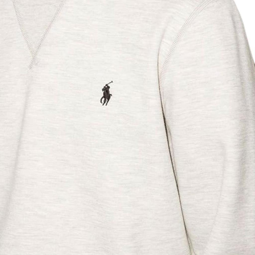 Мужская толстовка с круглым вырезом и вышитым логотипом Polo Ralph Lauren, серо-белая 710675313-020