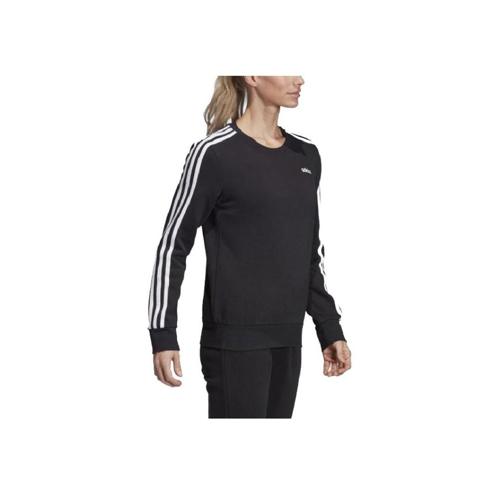 Adidas Классический полосатый логотип спортивный круглый вырез толстовка женская толстовка черный DT5072