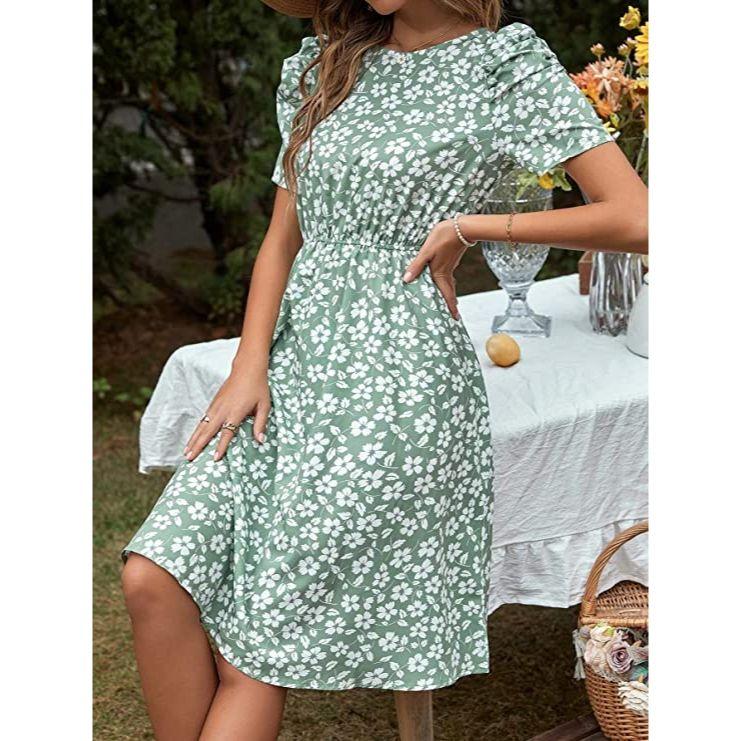 | A-Line Knee-Length Dress | Midi Western Dress for Women| Short Dress