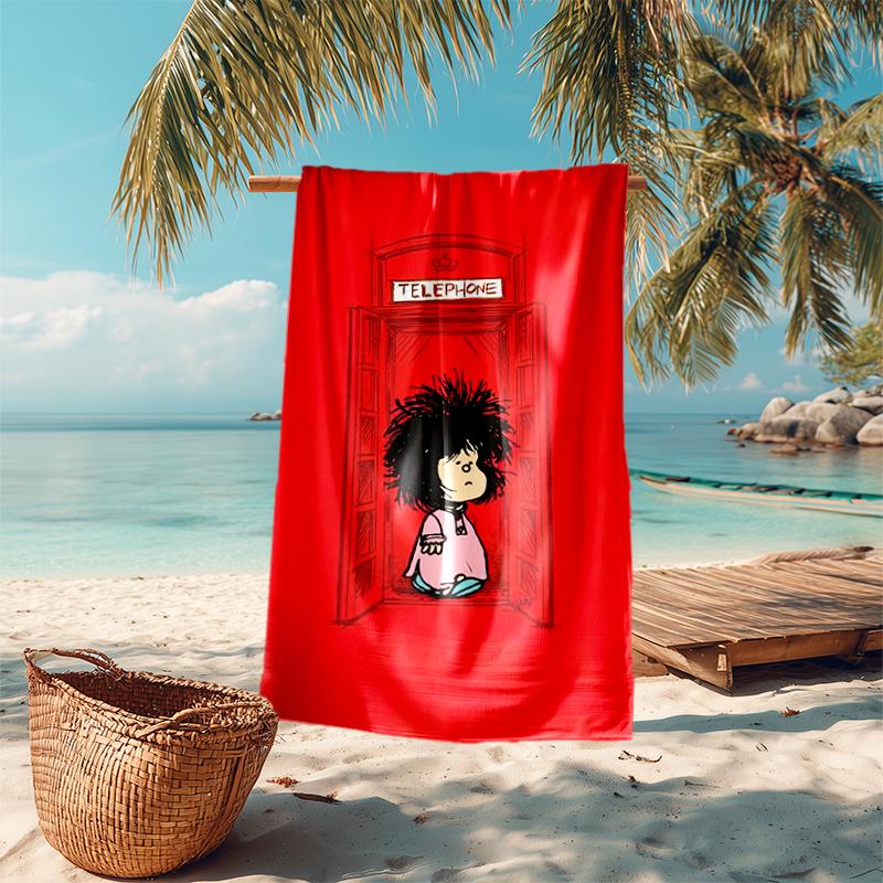 Mafalda beach towel Outdoor camping Beach towel for vacation swim Outdoor pool Absorbent bath towel