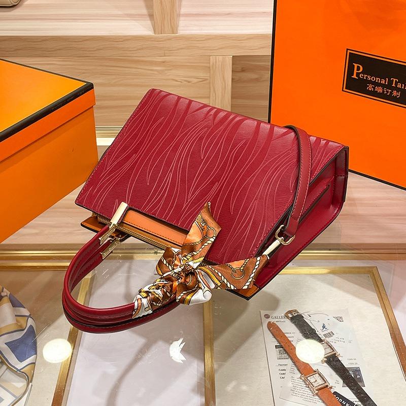 W. D. Свадебная сумка POLO с красной рябью, сумка для невесты, сумка для матери, новинка 2023 года, сумка большой вместимости с тиснением