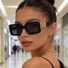 Модные квадратные солнцезащитные очки для женщин, винтажные, от люксового бренда, дизайнерские, черные, неправильной формы, женские солнцезащитные очки, очки, Gafas De Sol