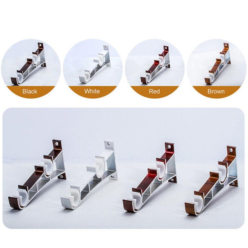 Металлический двойной кронштейн для штанги Двойной кронштейн для карниза для штор Держатель для оконной фурнитуры Держатели для карнизов для штор