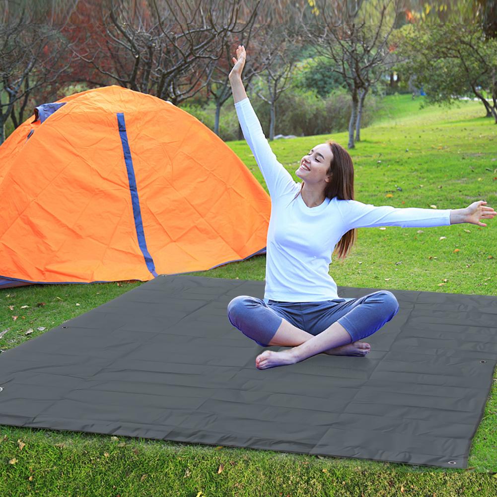 Tent Floor Mat Tarpaulin Waterproof Ultralight Beach Camping Bag Tent Mat Foldable Picnic Blanket Beach Mat for Camping Hiking