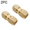 Efficient Sealing 2PCS Brass Double Nipple Connectors for Air Conditioners