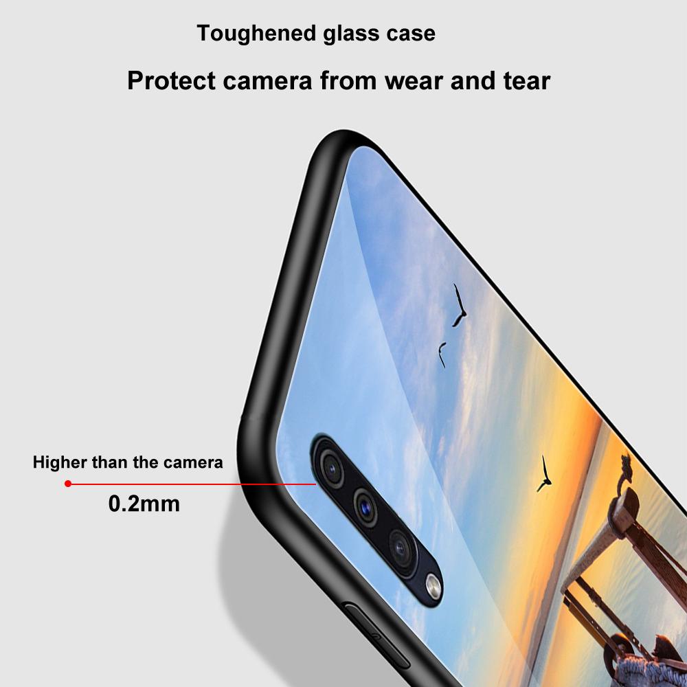 Чехол с морским пейзажем для Samsung Galaxy A52 A70 A71 A73 A53 A13 5g A03 A72 A22 A21s A03 Core A42, крышка из закаленного стекла