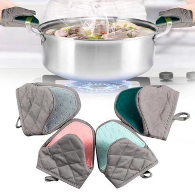 1 шт. Силиконовые утепленные перчатки Хлопковые прихватки Термостойкие перчатки для духовки Кухонный помощник для выпечки и гриля