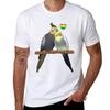 Lgbt Rainbow Cuddling Cockatiels TShirt Worker Basic Short Sleeve Tee TShirt