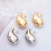 Hollow Water Drop Earrings for Women's Niche Comma Earrings High-end Versatile Earrings