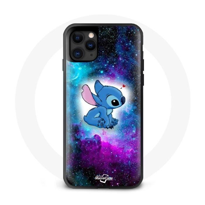 Coque - Maniacase - Iphone 13 Pro Max - Souple - Noir - Stitch Ohana Citation Espace