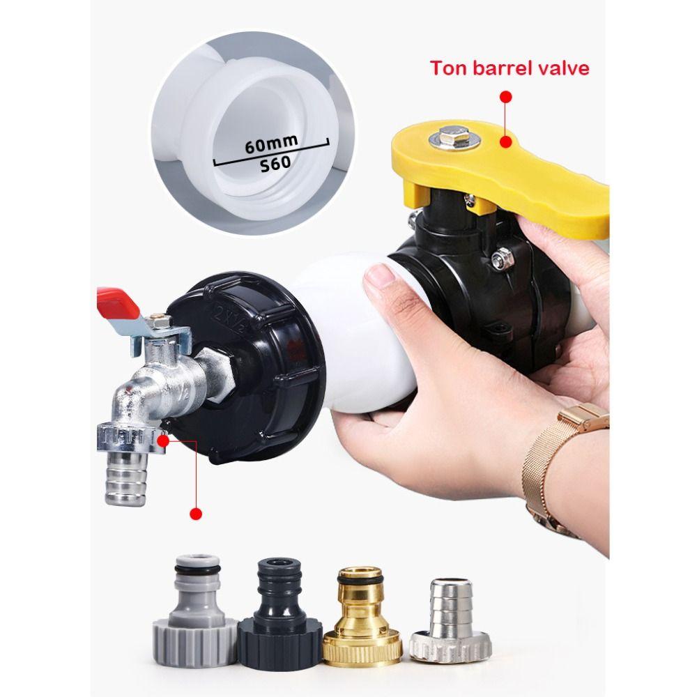 Оборудование для фитингов труб Практичный фитинг для слива IBC Прочный универсальный адаптер-соединитель S60*6 Пластиковый фитинг IBC Дренажная труба