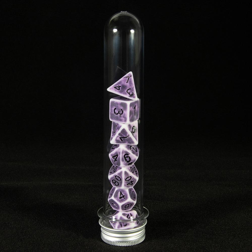 7 шт. Многогранные кости Непрозрачные многогранные игровые кости с тубусом для РПГ DND D20 D12 D10 D8 D6 D4 Настольная игра