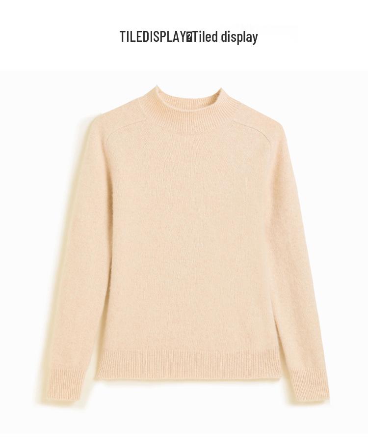 Women's Soft Cashmere Turtleneck Sweater - Solid Color, Loose Fit, Slimming Design for Autumn & Winter