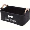 Thick Felt Storage Basket For Dog Toys Home Organizer Durable Pet Supplies Clothes Snack Storage Box
