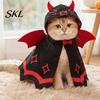 Stress-free Pet Wear Halloween Cat Bat Cloak, Cute Devil Cape with Wings, Hooded Costume Festive for Cats Small Dogs Cosplay Party Comfortable