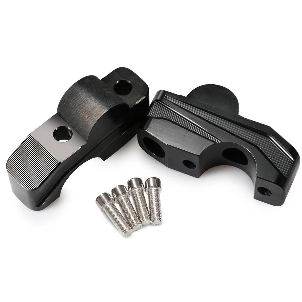 Pair CNC Aluminum Handlebar Riser Clamps Mount For Honda CB650R CB1000R 2018-22