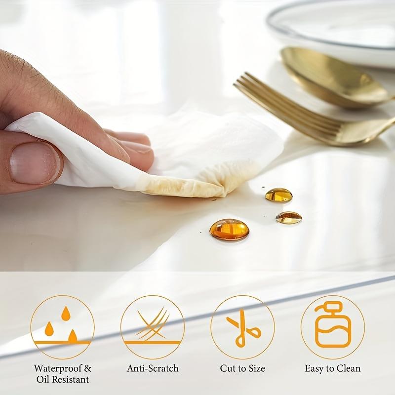 Прозрачная ПВХ скатерть 2 мм и защитная пленка для стола, устойчивая к царапинам и термостойкая скатерть