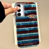 Красные Синие Полосы Чехол для Телефона для Пары для Samsung Galaxy A16 A55 A07 A17 A56 A36 A26 A53 A06 A14 A24 A34 A54 A15 A12 A22 Обложка