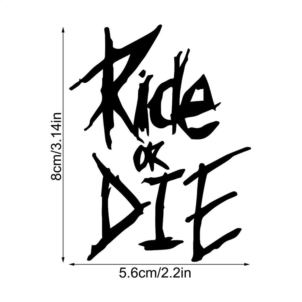 Наклейка «Ride or Die» Наклейка в автомобильном стиле Наклейки и декали для тюнинга гоночных автомобилей Забавная 8x6.1см мотоцикл Велосипед Декоративные Аксессуары