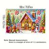 2D Flat Winter Candy Land Banner, Gingerbread Men & Snowman Background for Christmas Decoration