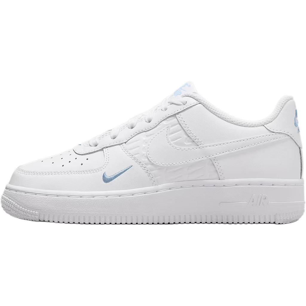 Nike Air Force 1 GS White Light Armoury Blue Kids Sneakers IH4475-100