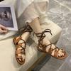 Fashion Women Sandals 2025 Summer New Fashion Flat Open Toe  Tie Ladies Shoes Casual Elegant Dress Lace Up Beach Gladiator Sandals