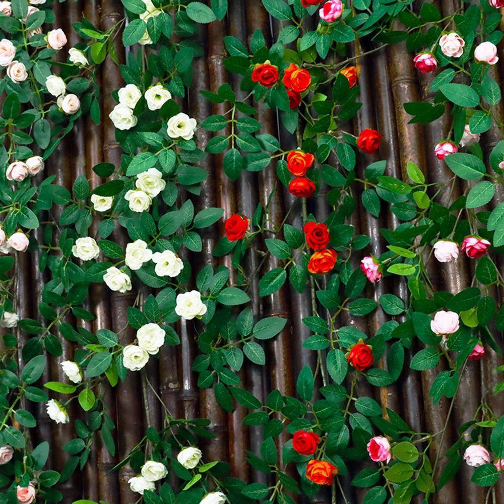 54/60 Головок Искусственные Розы Цветы Лоза Реалистичное Прикосновение Украшение Букет Искусственный Цветок Декор Балкона
