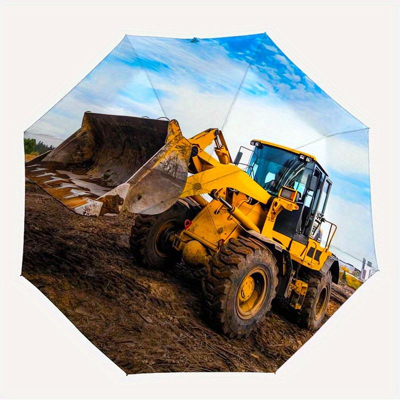 1pc bulldozer construction Themed High-quality Umbrella,Automatic Opening and Closing Umbrella,Multi-functional Umbrella G0811265