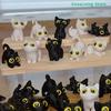 3D-печатные ornaments с большими глазами, мини-статуэтки кошек, миниатюрные милые котята, поделки для микро-ландшафтов, маленькие ornaments, украшение для рабочего стола