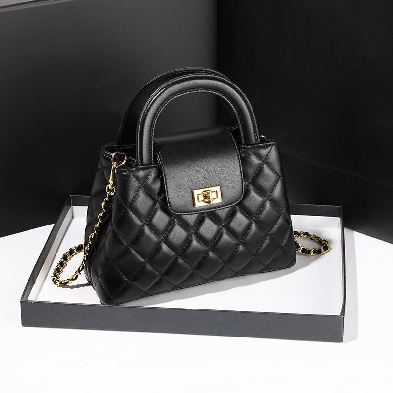 Summer New Retro Chain Diamond Bag Lock Versatile Small Square Bag Crossbody Bag Commuting Women's Bag