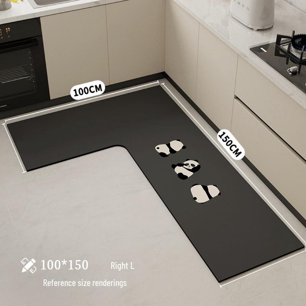Г-образный абсорбирующий кухонный коврик - мягкий, устойчивый к грязи, простой в уходе, напольный коврик с диатомовой грязью