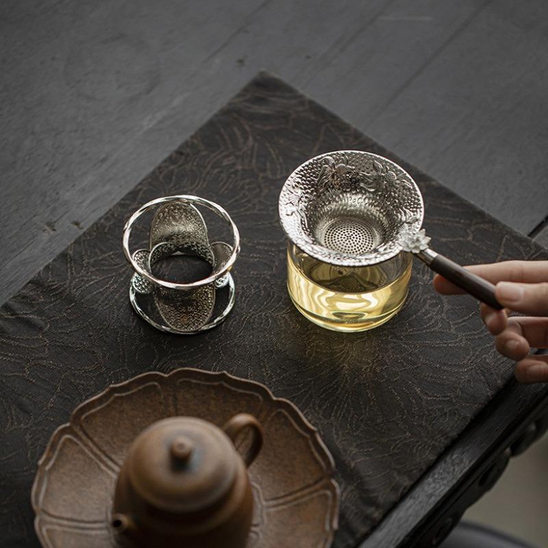 Металлическое сетчатое ситечко для чая, фильтр-сито из нержавеющей стали, чайная посуда, кружевной слив для чая, полезные заварочные устройства для чая, кухонные аксессуары