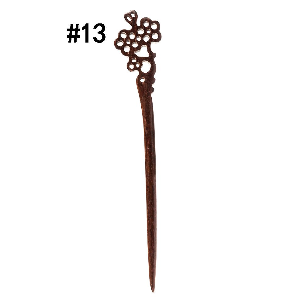 Women Sandalwood Carved Handmade Hairpin Chopstick Hair Stick Styling Tools Hair Accessories