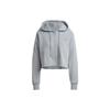 Stella McCartney Cropped Hoodie With Logo Print Women Jacket Gray HI6063