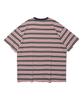TAILOR STUDIO College Logo Striped Short Sleeve T-Shirt (Charcoal)