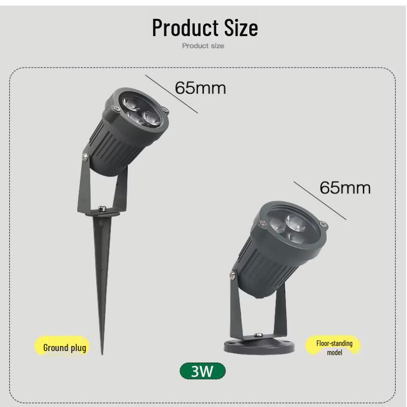 3W RGB Color Changing Outdoor Tree Spotlight