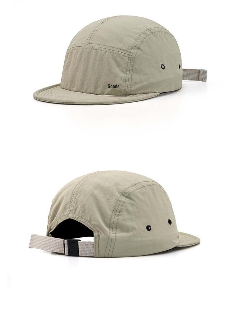 Трендовая унисекс бейсболка в японском стиле с коротким вышитым козырьком - Мягкий козырек, быстросохнущая, пятипанельная уличная шляпа