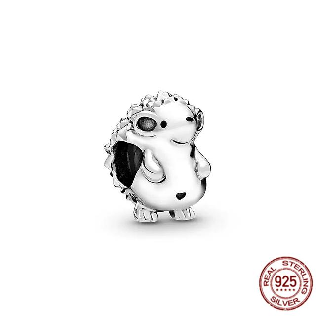 Очаровательная бусина подходит для оригинального браслета/серьг/ожерелья из стерлингового серебра 925 пробы, ювелирное украшение в виде гриба Нини, кролика, мудрой совы, лисы
