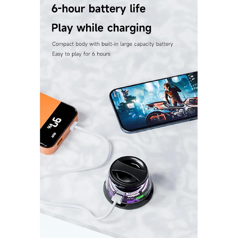 Многофункциональный магнитный Bluetooth-динамик с RGB-подсветкой, беспроводной водонепроницаемый магнитный динамик для телефонов, планшетов, ноутбуков и коммутаторов, время воспроизведения 6-7 часов