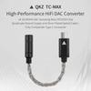QKZ TC-MAX Pro Hi-Fi DAC Earphones Amplifier USB Type C To 3.5mm Phones Audio Adapter KT02F20/CX31993 Chip Digital Audio Decoder