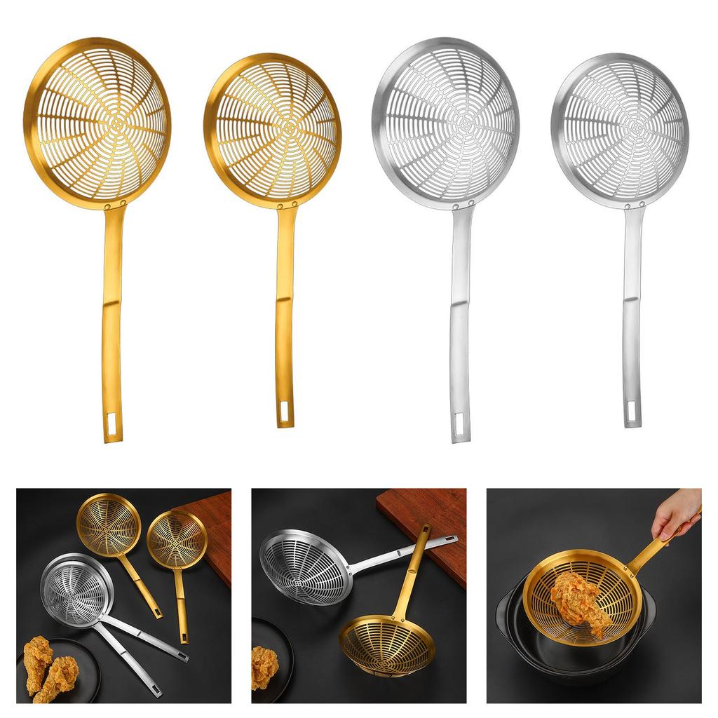 Скиммер из нержавеющей стали с термостойкой ручкой, дуршлаг, половник, большой дуршлаг для процеживания и бланширования