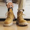 Осенне-зимние мужские ботинки Ретро и трендовые стили Уличные 38-46 Молодежная обувь На толстой подошве на шнуровке универсальные