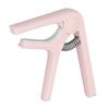 Guitar Capo Sturdy ABS Spring Even Pressure Easy Operation Capo for Acoustic Guitar Ukulele Bass Banjo Mandolin Pink