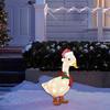Christmas Light-up Duck Ornament Lighted Acrylic 2D Duck Decoration with Scarf And Santa Hat Outdoor Duck Ornament for Yard Garden Patio Lawn Holiday