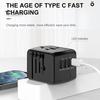 Universal International Travel Power Adapter High Speed USB Type C Portable UK US AU Plug 6A 100-250V 5 Outlet Plugs Power Adapter Charging Socket