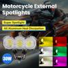 Белый желтый RGB 3-линзовый светодиодный фонарь для рабочего освещения, водонепроницаемый, прочный светодиодный прожектор для мотоцикла и грузовика